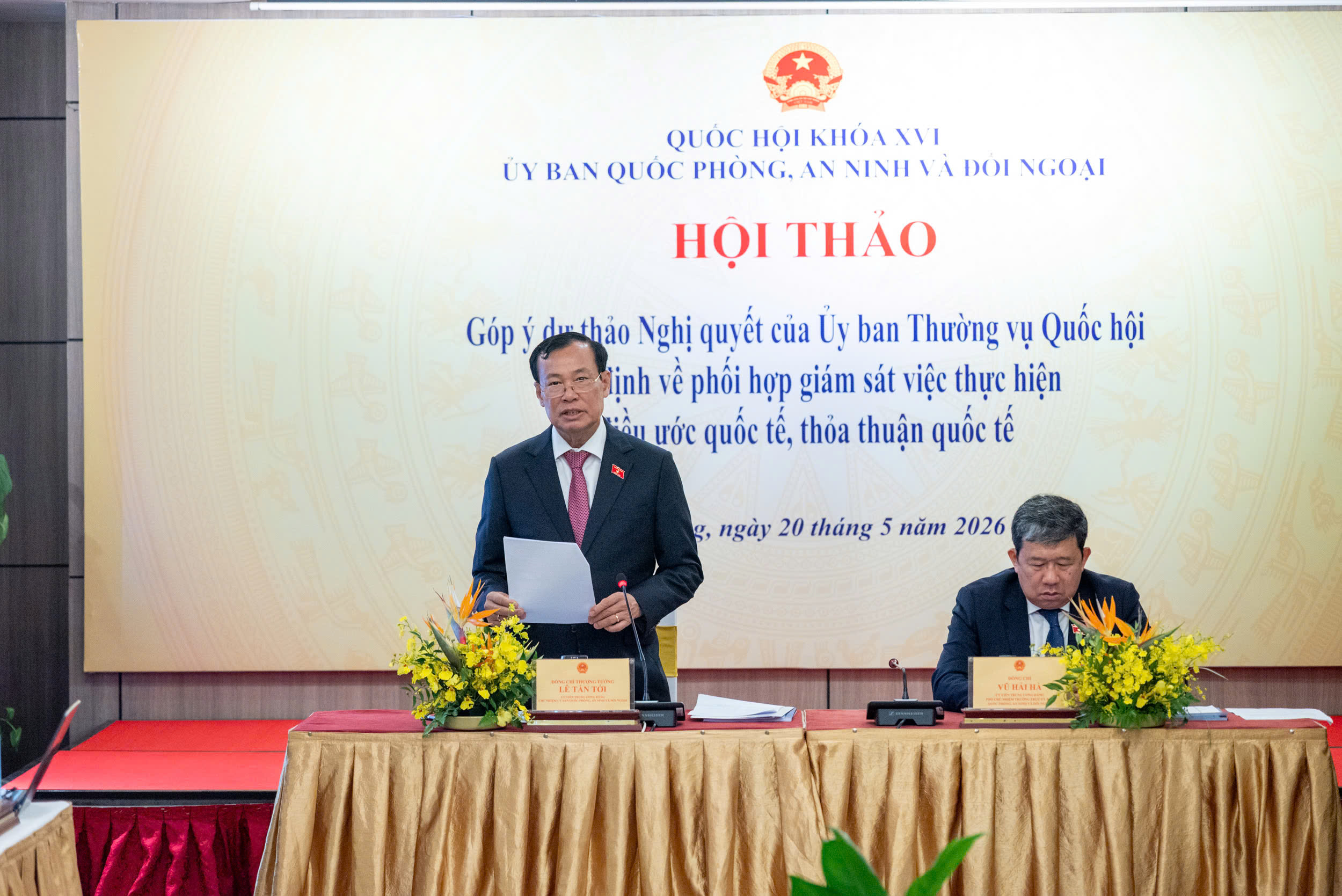 Phối hợp giám sát việc thực hiện điều ước quốc tế, thỏa thuận quốc tế, thúc đẩy hiệu quả đối ngoại nghị viện